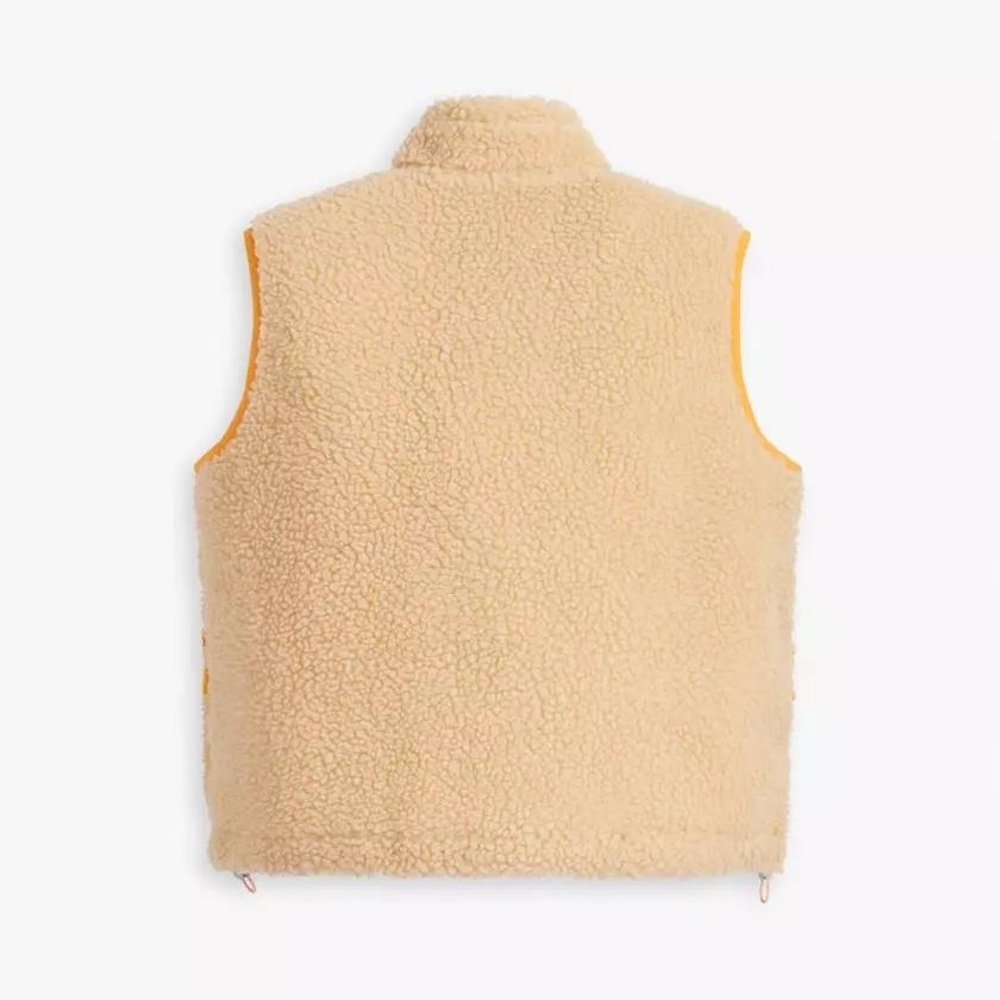 New! Levi’s Sherpa Fleece Vest – Women’s XS – Beige - Picture 13 of 13